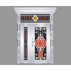 彩色不銹鋼門(mén)生產(chǎn)廠家_供應(yīng)禹州金盛不銹鋼門(mén)業(yè)好用的JS-8064（6類(lèi)花）