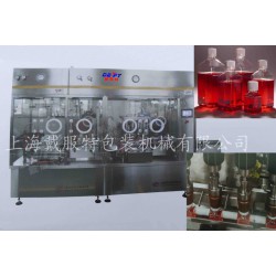 牛血清灌裝機(jī)，血清無菌灌裝分裝線，血清無菌灌裝旋蓋機(jī)