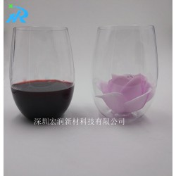 供應(yīng)Tritan塑料酒杯，無(wú)腳塑料紅酒杯