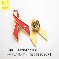 艾滋病徽章，紅絲帶徽章，愛(ài)心胸針，慈善機(jī)構(gòu)襟章