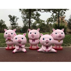 豬年公仔豬小萌呆呆豬現貨租售 迎賓美陳形態(tài)可愛引流好