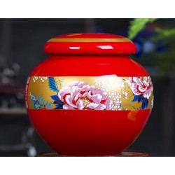 神農(nóng)堂膏方罐1斤廠家價(jià)格 粉彩陶瓷膏滋罐定做