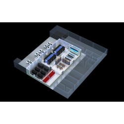 南京IDC封閉機(jī)房冷通道|機(jī)房動(dòng)環(huán)|配電間效果圖制作出圖