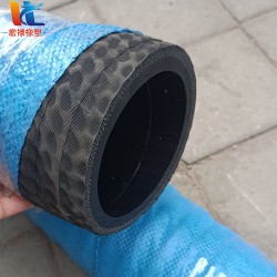 大口徑夾布膠管 耐磨低壓輸水膠管 法蘭連接黑色橡膠管