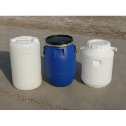 50升藍(lán)色圓桶 50公斤白色化工桶 加厚型