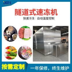 大蝦隧道式速凍機(jī) 低溫冷凍設(shè)備 蕓豆速凍機(jī)